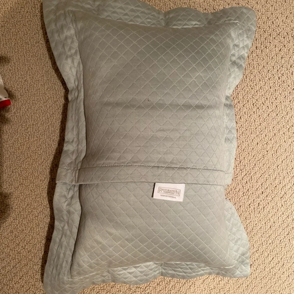Restoration Hardware Blue Accent Pillow 20x15”